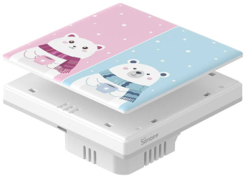 Husa decorativa pentru comutatorul Touch Sonoff T5 Cartoon 2c 