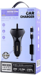 Incarcator auto cablat Remax RCC328 20V+22 5W PD+QC 