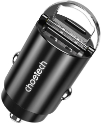 Incarcator auto Choetech TC0006 1x USB-A 1x USB-C 30W PD 3.0 negru 