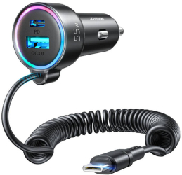Incarcator Auto Joyroom Jr-cl07 cu 3 porturi si 55W 