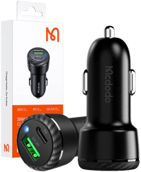 Incarcator auto Mcdodo CC-5970 USB + USB-C 38W negru 