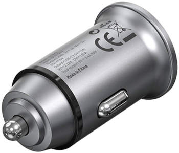 Incarcator auto portabil cu doua USB-uri pentru dispozitive multiple. 