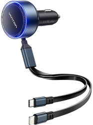 Incarcator auto USB-C Vention + Cablu USB-C/Lightning 30W. 