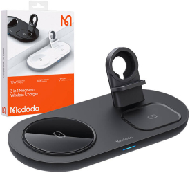 Incarcator wireless Mcdodo Ch-7061 3 In 1 15w mobil/tws/Apple Watch negru 