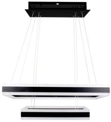 Lustra Led Patrat Dimabila - Negru - 113W 