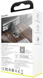 Mini incarcator auto cu incarcare rapida port USB 30W gri.