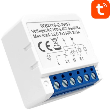 Modul Smart Switch WiFi Avatto Wsm16-w2 compatibil cu Tuya. 