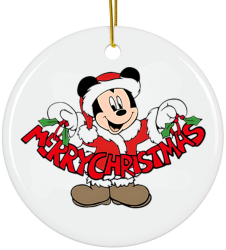 Ornament ceramica 8 cm alb Merry Christmas Craciun 