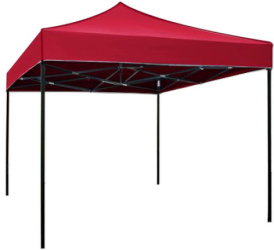Pavilion Pliabil KlaussTech Culoare Rosu Dimensiuni 3x3m Cadru Metalic 