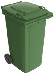 Pubela de gunoi KlaussTech 240 l plastic 2 roti colectare verde 