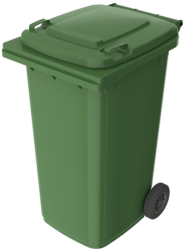 Pubela De Gunoi KlaussTech Capacitate 120 L Material Plastic 2 Roti Verde 