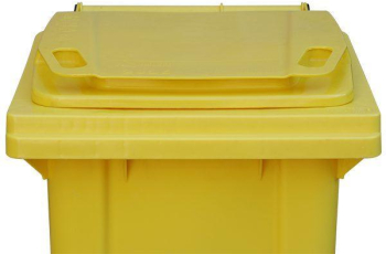 Pubela De Gunoi KlaussTech Capacitate 240 L Material Plastic 2 Roti Galben 