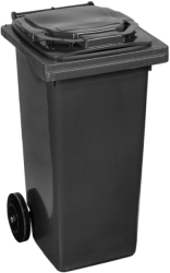 Pubela Pentru Gunoi Klausstech Capacitate 120l 2 Roti Maner De Transport Ergonomica Compacta Negru 