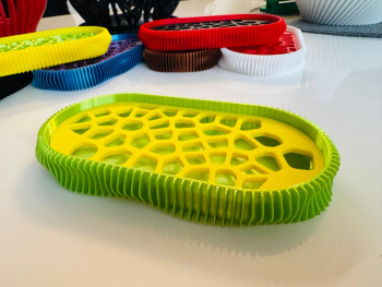 Sapuniera 3D model Wave Lime Galben 