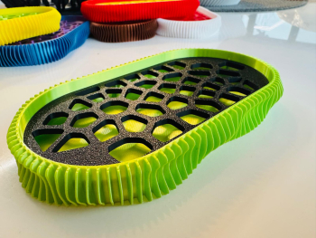 Sapuniera 3D model Wave Lime Negru 