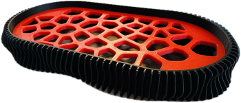 Sapuniera 3D model Wave Negru Rosu 