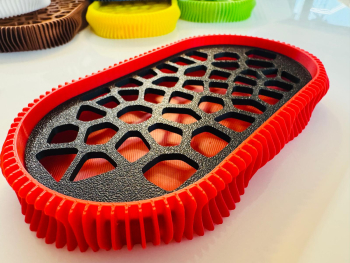 Sapuniera 3D model Wave Rosu Negru 