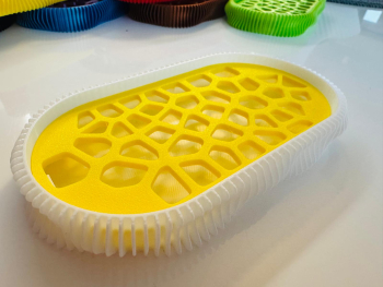 Savoniera 3D model Wave Alb/Galben 