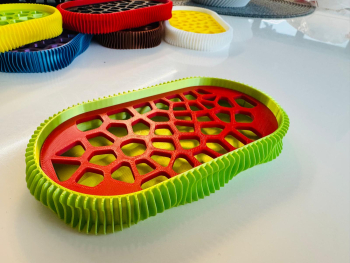 Savoniera 3D model Wave Lime/Rosu 