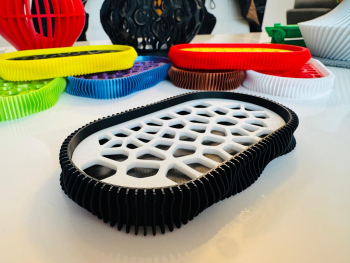 Savoniera 3D model Wave Negru/Alb 