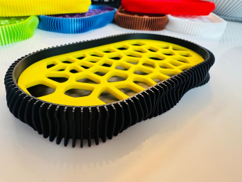 Savoniera 3D model Wave Negru/Galben 