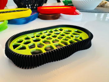 Savoniera 3D model Wave Negru/Lime 