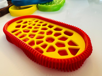 Savoniera 3D model Wave Rosu/Galben 