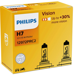 Set 2 Becuri Auto H7 Viziune Philips Luminozitate Crescenta 