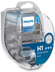 Set 2 Becuri Auto Philips Whitevision Ultra H1 