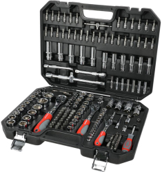 Set complet de chei tubulare pentru diverse dimensiuni de suruburi. 