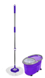 Set Curatenie Compus Din Mop Rotativ 360° Si Galeata Capacitate 12 L Mop Microfibra Storcator Usor De Folosit Si Depozitat Design E 