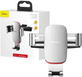 Suport auto metalic Baseus Gravity Car mount versiune cd Argintiu. 