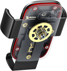 Suport auto pentru telefon Baseus Metal Age II negru. 