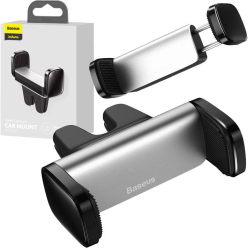 Suport clema pentru grila de ventilatie Baseus Steel Cannon argint 