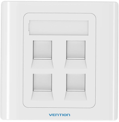 Suport cu 4 prize modular pentru cabluri de retea. 