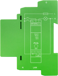 Switch inteligent Shelly Pro Dimmer pentru controlul iluminatului domotic. 