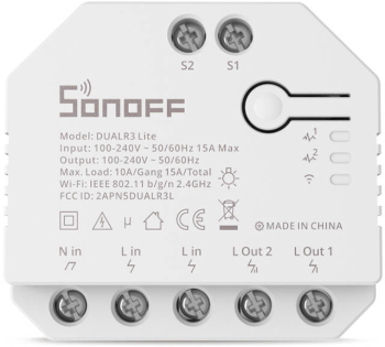 Switch inteligent Wi-fi Sonoff Dual R3 Lite controlabil de la distanta. 