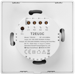 Switch inteligent WiFi + RF 433 MHz Sonoff T2 EU 3 canale 