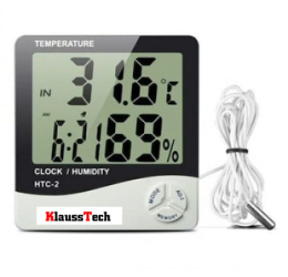 Termometru Meteo Klausstech Profesional Cu Higrometru Digital Interior Si Exterior Precizie De Afisare A Temperaturii 0.1 C Afisare Temper 
