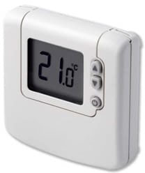 Termostat De Ambient Digital Pentru Centrala Klausstech Cu Fir Ecran Lcd Design Compact Buton On Off Alb 