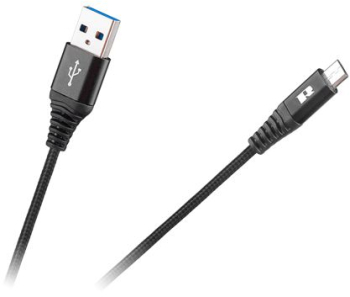 titlu Cablu Date si Incarcare Micro USB 100cm Negru Rebel 
