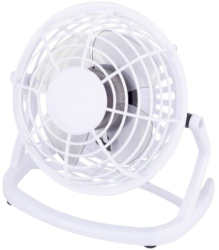 Ventilator Portabil Alimentare La Usb 5v 4 Palete Transparente Putere 2.5w Modern O Treapta De Viteza Cablu 1.4 M Alb 