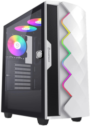 Carcasa Gamemax Diamond CP White middle tower fara sursa iluminare ARGB