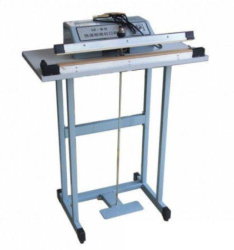 Aparat KlaussTech de sigilat pungi Cu pedala Lungime lipitura 600 mm Metal 40 V - 50 Hz Argintiu