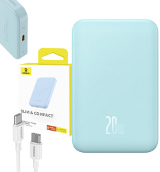 Baterie portabila magnetica Baseus 5000mah USB-C 20w albastru 