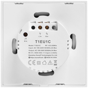 Comutator inteligent cu WiFi si RF 433 MHz Sonoff T1 Eu Tx 1 canal 