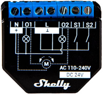Comutator inteligent Wi-Fi Shelly Plus 2pm controlabil de la distanta. 