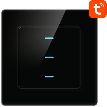 Comutator inteligent WiFi Avatto N-ts10-b3 3 Cai Tuya negru 