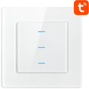 Comutator inteligent WiFi Avatto N-ts10-w3 3 cai Tuya alb 