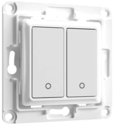 Comutator perete Shelly 2 butoane alb - control inteligent.